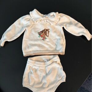 Janie and Jack Cream Kids Matching Set